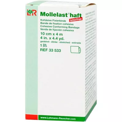 MOLLELAST yapışkanlı bandaj lateks içermeyen 10 cmx4 m beyaz, 1 adet