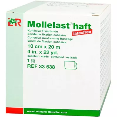 MOLLELAST yapışkanlı bandaj lateks içermeyen 10 cmx20 m beyaz, 1 adet