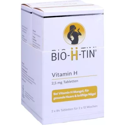 BIO-H-TIN Vitamin H 2.5 mg 2x12 haftalık tabletler, 2X84 adet