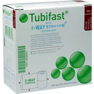 TUBIFAST 2 Yönlü Streç 3,5 cmx10 m kırmızı, 1 adet