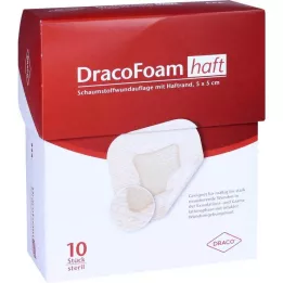Dracofoam yapışkanlı köpük yara örtüsü 5x5 cm, 10 adet