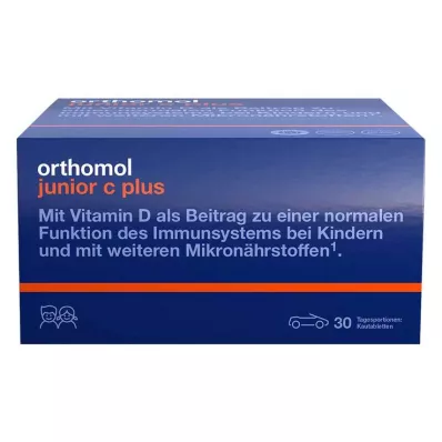 ORTHOMOL Junior C plus çiğnenebilir tablet orman meyvesi, 30 adet