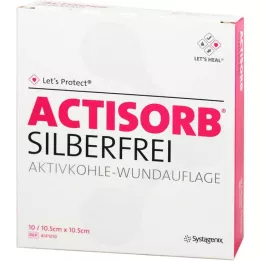 ACTISORB SILBERFREI 10,5x10,5 cm aktif kömür, 10 adet