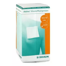 ASKINA Non-woven kompres 10x10 cm steril olmayan 4 katlı, 100 adet
