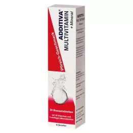 ADDITIVA Multivit + Mineral Peach R efervesan tabletler, 20 adet