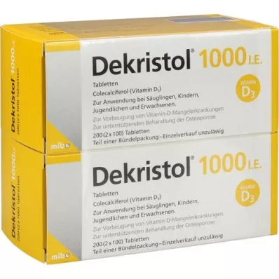 DEKRISTOL 1.000 I.U. tablet, 200 adet