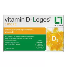 VITAMIN D-LOGES 5.600 I.U. haftalık depo çiğneme tabletleri, 15 adet