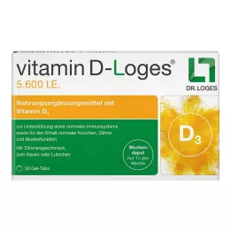 VITAMIN D-LOGES 5.600 I.U. haftalık depo çiğneme tabletleri, 30 adet