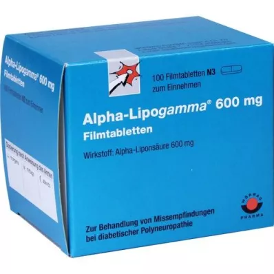 ALPHA-LIPOGAMMA 600 mg film kaplı tablet, 100 adet