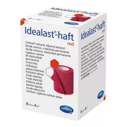IDEALAST-haft renkli bandaj 8 cmx4 m kırmızı, 1 adet