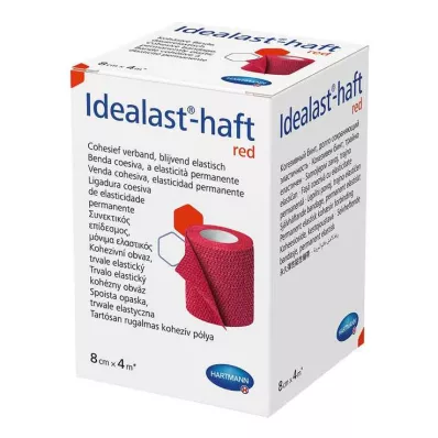 Idealast saplı renkli bandaj 8 cm x 4 m kırmızı, 1 adet