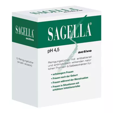 SAGELLA aktif temizleme mendili, 10 adet