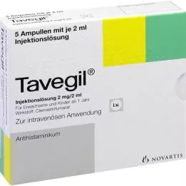 Tavegil enjeksiyonluk çözelti 2 mg / 2 ml ampuller, 5X2 ml