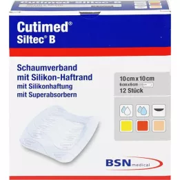 CUTIMED Siltec B köpük bandaj 10x10 cm yapışkanlı, 12 adet