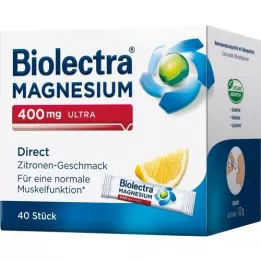 BIOLECTRA Magnezyum 400 mg ultra Direct Limon, 40 Kapsül