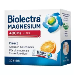 BIOLECTRA Magnezyum 400 mg ultra Direct Orange, 20 Kapsül