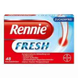 Rennie Fresh çiğneme tabletleri, 48 adet