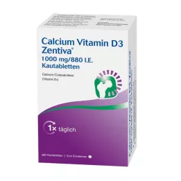 CALCIUM VITAMIN D3 Zentiva 1000 mg/880 I.U. çiğneme tableti, 100 adet