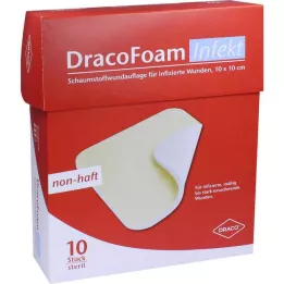 DRACOFOAM Infect Köpük Yara Örtüsü 10x10 cm, 10 adet