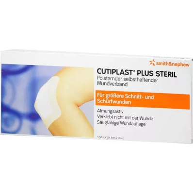 Cutiplast Plus steril 10x24,8 cm bandaj, 5 adet Cutiplast Plus steril 10x24,8 cm bandaj, 5 adet