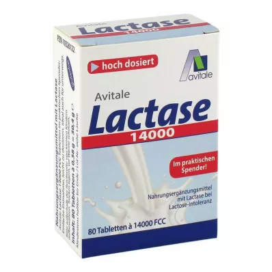 LACTASE 14.000 FCC Dağıtıcı içinde tabletler, 80 adet