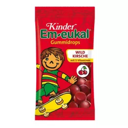 EM-EUKAL Şeker ilaveli çocuk sakız damlası, yabani kiraz, 75 g