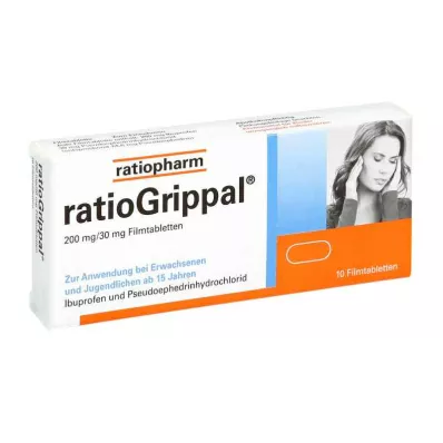 RATIOGRIPPAL 200 mg/30 mg film kaplı tabletler, 10 adet