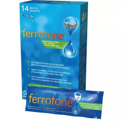 FERROTONE Elma konsantresi ve C vitamini tabletli demir, 14X25 ml