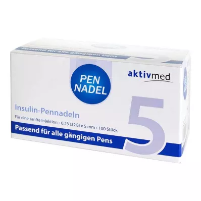 Kalem iğnesi evrensel 5 kanül 0,23x5 mm 32 G, 100 adet