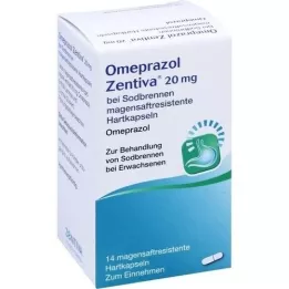 OMEPRAZOL Mide yanması için Zentiva 20 mg, 14 adet