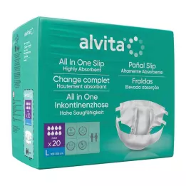 ALVITA Hepsi bir arada inkontinans pantolonu maxi büyük gece, 20 adet