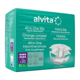 ALVITA Hepsi bir arada inkontinans pantolonu maxi xl gece, 20 adet