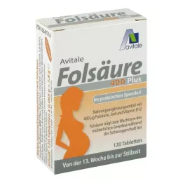 FOLSÄURE 400 Plus B12+İyot Tablet, 120 Kapsül