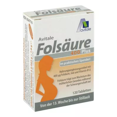 FOLSÄURE 400 Plus B12+İyot Tablet, 120 Kapsül