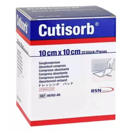 CUTISORB Emme kompresleri steril 10x10 cm, 25 adet