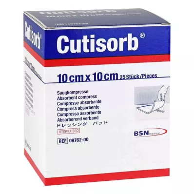 CUTISORB Emme kompresleri steril 10x10 cm, 25 adet