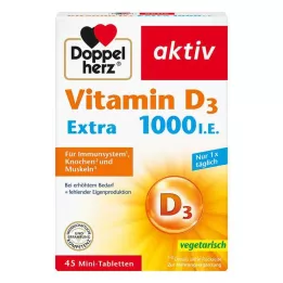 DOPPELHERZ Vitamin D3 1000 I.U. EXTRA Tabletler, 45 adet