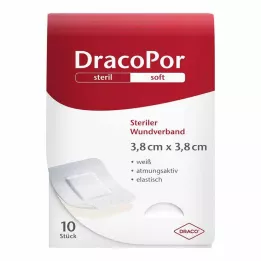 DRACOPOR Yara sargısı 3,8x3,8 cm steril, 10 adet