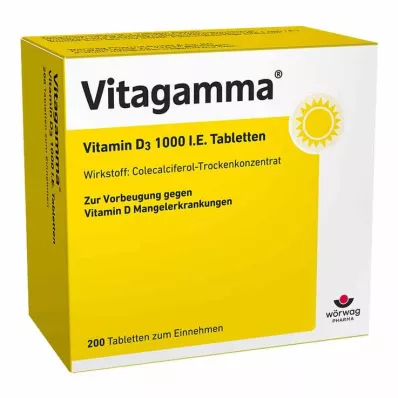 VITAGAMMA D3 Vitamini 1.000 I.U. Tablet, 200 Kapsül