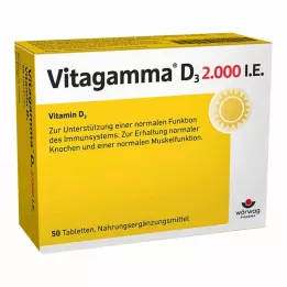 VITAGAMMA D3 2.000 I.U. Vitamin D3 NEM Tabletler, 50 adet