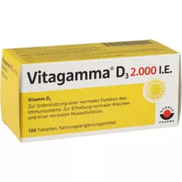 VITAGAMMA D3 2.000 I.U. Vitamin D3 NEM Tabletler, 100 adet