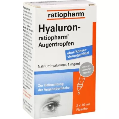 HYALURON-RATIOPHARM Göz damlası, 2X10 ml