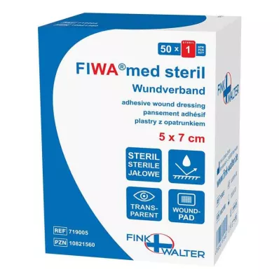 Yara pansumanı steril 5x7 cm şeffaf, 50 adet