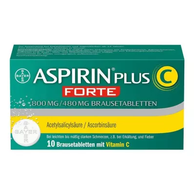 Aspirin plus C forte 800 mg / 480 mg efervesan tablet, 10 adet