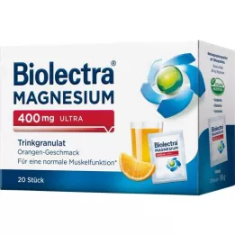 BIOLECTRA Magnezyum 400 mg ultra içme granülleri turuncu, 20 adet