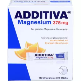 ADDITIVA Magnezyum 375 mg çubuk portakal, 20 adet