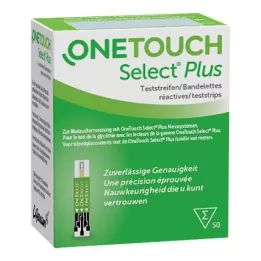 ONE TOUCH Select Plus Kan Şekeri Test Stripleri, 50 adet