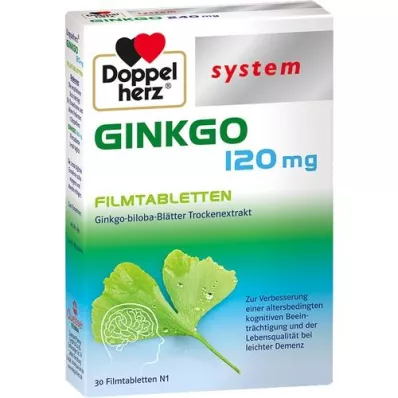 DOPPELHERZ Ginkgo 120 mg sistem film kaplı tabletler, 30 adet