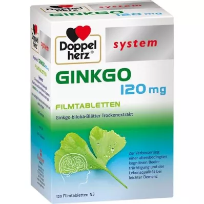 DOPPELHERZ Ginkgo 120 mg sistem film kaplı tabletler, 120 adet