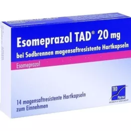 ESOMEPRAZOL TAD 20 mg mide yanması için msr.hard kapsül, 14 adet